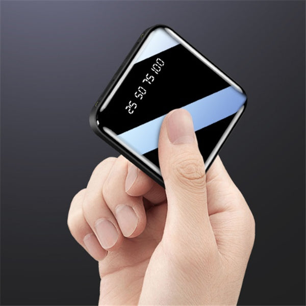 Mini Power Bank 20000 MAh With Mirror Digital Display