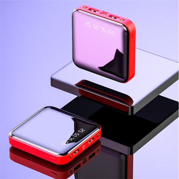 Mini Power Bank 20000 MAh With Mirror Digital Display