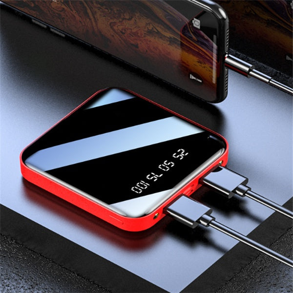 Mini Power Bank 20000 MAh With Mirror Digital Display